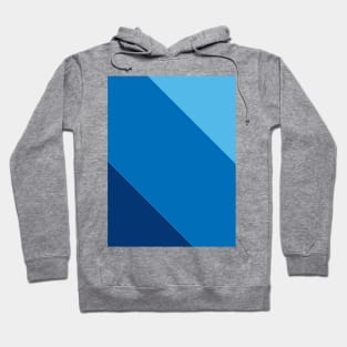 Azure, Cerulean, Royal Blue Diagonal Hoodie